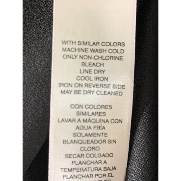 WHBM Black LS Drape Front Jacket Size 2 NWT REE10683 Lightweight Mixed Media - Picture 10 of 10